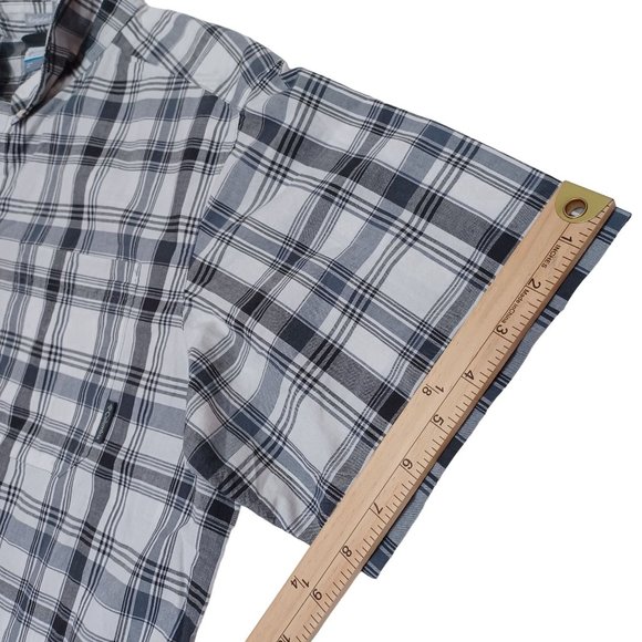 Columbia Rapid Rivers Short Sleeve Men's Plaid Button Down Shirt Size Large - Picture 9 of 12